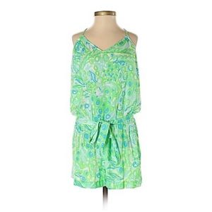 Lily Pulitzer green silk romper